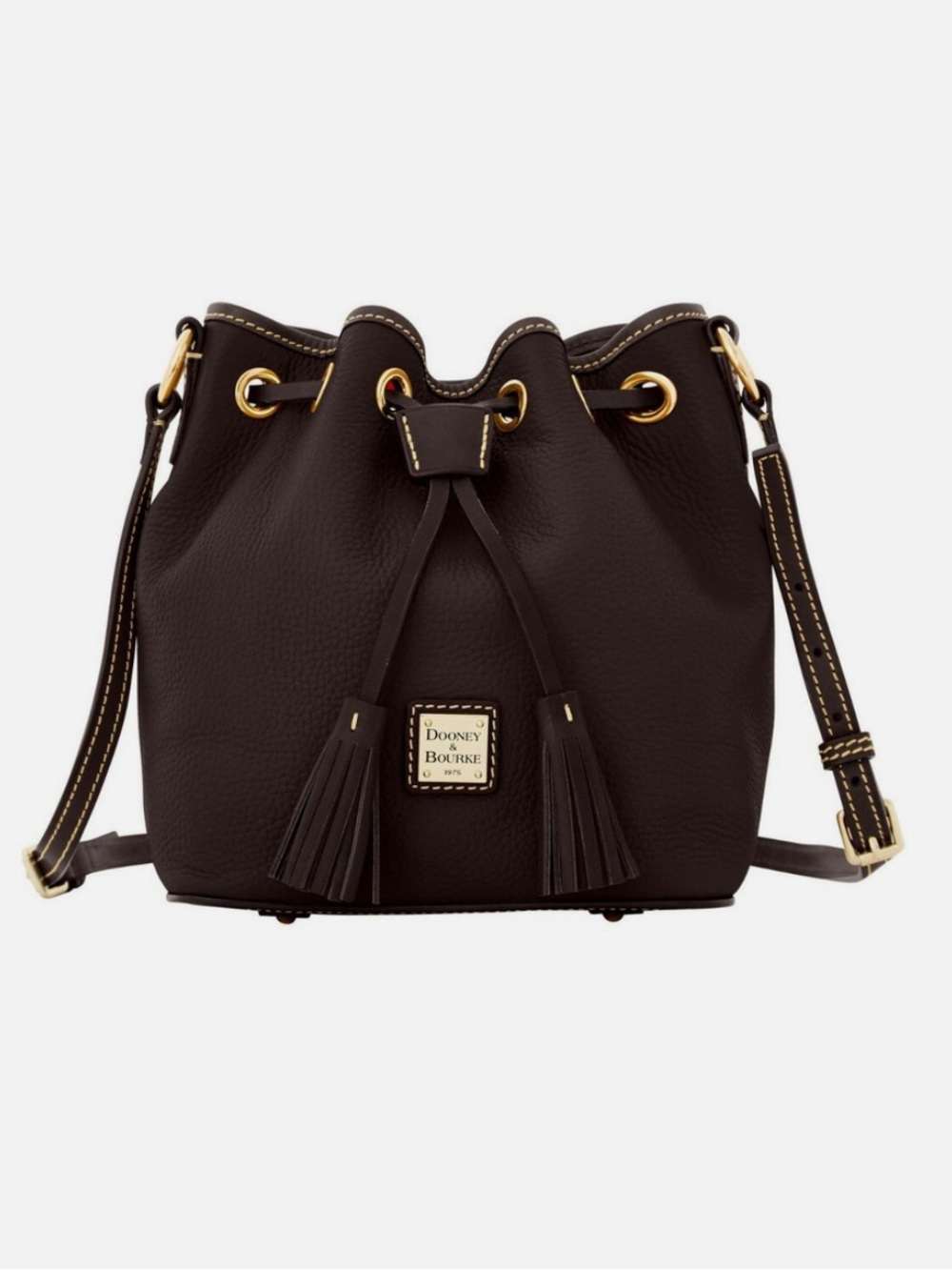 BRAND NEW Dooney & Bourke Black Pebble Grain Kendall Drawstring R199 BB